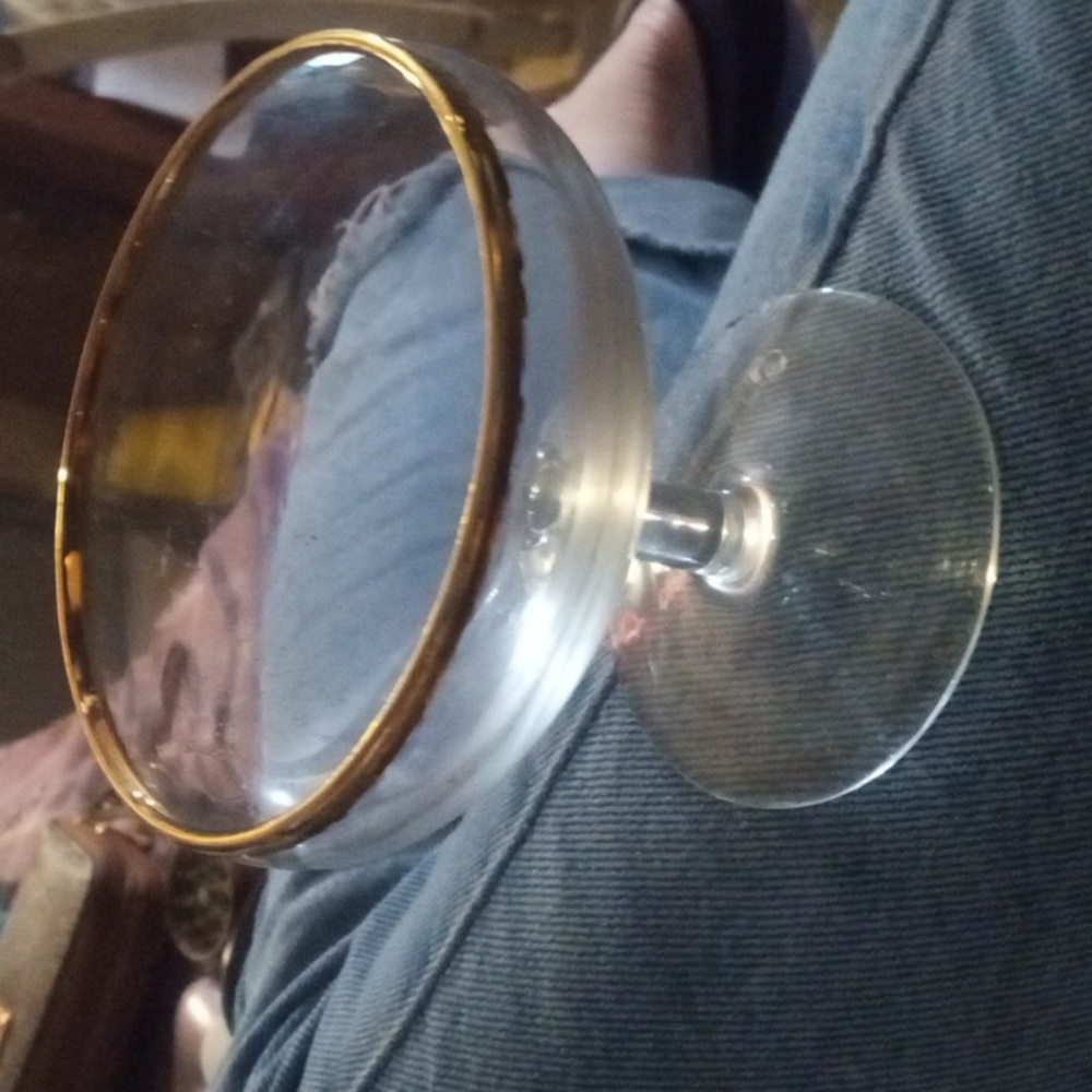 1 Crystal LED gold rimmed glasses